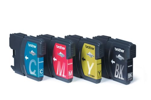 BROTHER Pack cartuchos Preto, Cian, Magenta e Amarelo MFC-6490CW , Brother , BROLC1100VALBP , 5014047561290